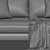 Elegant Meridiani Louis Up Sofa 3D model small image 4
