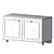Classic Style 2-Section Cabinet "Empi 3D model small image 2