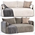 Modern Comfort Offset Sofa 3D model small image 1