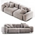 Modular Felt Sofa Set 3D model small image 1