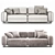 Modular Felt Sofa Set 3D model small image 3