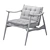 Atra Outdoor Leather Armchair, Hardwood 3D model small image 3
