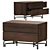 Rustic Fawn Veneer Nightstand 3D model small image 2