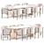 Elegant Solana Dining Set 3D model small image 2