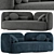 Georgina White Boucle Fabric Sofa 3D model small image 1