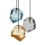 Amber Ice Cube Pendant Light 3D model small image 1