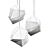 Amber Ice Cube Pendant Light 3D model small image 5