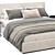 Sleek Modern Bed Set 3D model small image 3