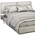 Sleek Modern Bed Set 3D model small image 4