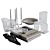 Cubicle Decor Set Kit 3D model small image 7
