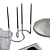 Cubicle Decor Set Kit 3D model small image 16