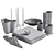 Cubicle Decor Set Kit 3D model small image 18