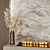 Modern Bio Fireplace TV Wall Unit 3D model small image 2