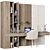 Luxury Home Office Desk Set 3D model small image 2