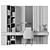 Luxury Home Office Desk Set 3D model small image 4