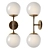 Frosted Glass Globe Wall Sconce 3D model small image 1