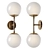 Frosted Glass Globe Wall Sconce 3D model small image 2