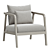 Stylish Numa Outdoor Chair 3D model small image 1