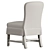 Ticking Stripe Dining Chair 3D model small image 4