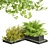 Outdoor Garden Box Bushes Set 3D model small image 1
