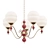 Elegant Creamy Kalco Chandelier 3D model small image 1