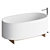 Modern Ex.t BEAM Bathtub 3D model small image 1