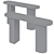 Sleek Catalina Console by Interior Secrets 3D model small image 5