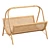 Handwoven Rattan Magazine Rack 3D model small image 1