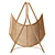 Handwoven Rattan Magazine Rack 3D model small image 4