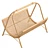 Handwoven Rattan Magazine Rack 3D model small image 5