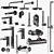 Modern Bathroom Fixture Set with Smooth Finish 3D model small image 2