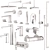 Modern Bathroom Fixture Set with Smooth Finish 3D model small image 4
