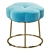 Velvet Flower Vanity Stool 3D model small image 1