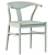  Osaka Eco-Leather Ash Wood Chair 3D model small image 5