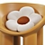 Charming Roly Poly Armchair With Flower Pillow 3D model small image 3