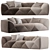 Modern Quarry Sofa 2014 Collection 3D model small image 1