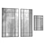 Sleek Black Leaner Wall Mirror 3D model small image 1