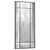 Sleek Black Leaner Wall Mirror 3D model small image 2