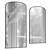 Arched Black Metal Garden Mirrors 3D model small image 1