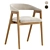 Elegant Trevor Chair, 2 Colors 3D model small image 1