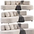 Contemporary Bon Bon Sofa Set 3D model small image 2