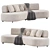 Contemporary Bon Bon Sofa Set 3D model small image 4