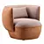 Luxurious NEBULA Armchair by Trussardi 3D model small image 1