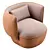 Luxurious NEBULA Armchair by Trussardi 3D model small image 2