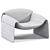 Stylish Poliform Le Club Armchair 3D model small image 5