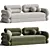 Sleek Tube Sofa Design 3D model small image 2