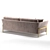 Stylish Carrera Velvet Sofa 3D model small image 2