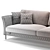 Stylish Carrera Velvet Sofa 3D model small image 4