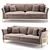Stylish Carrera Velvet Sofa 3D model small image 5