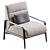 Stylish MODENA Fabric Armchair 3D model small image 3